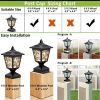 Solar Post Lights Outdoor, 30 Pcs Colorful LED, 4 Amorphous Silicon Solar Panels, fit 4x4 6x6 Wooden Posts, Landscape Decoration Lighting for Fence De