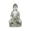 Meditating Sitting Buddha Solar Lights Outdoor Garden Patio Statue Light Decor