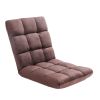 42-position adjustable backrest floor sofa chair, lounge chair with upholstered backrest, folding lazy chair for meditation, reading, watching, video