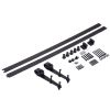 6 FT Stainless Steel Sliding Door Hardware, Brushed Sliding Barn Hardware Kit for Wooden Single Door, Diamond Shape, Black