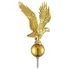 Flagpole 14" Eagle Topper Gold Finial Ornament for 20/25/30Ft Telescopic Pole Yard Outdoor