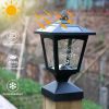 Solar Post Lights Outdoor, 30 Pcs Colorful LED, 4 Amorphous Silicon Solar Panels, fit 4x4 6x6 Wooden Posts, Landscape Decoration Lighting for Fence De