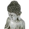 Meditating Sitting Buddha Solar Lights Outdoor Garden Patio Statue Light Decor