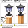 Garden & Patio Landscape Decoration Lighting Solar Post Lights 2 Pcs Set