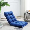 42-position adjustable backrest floor sofa chair, lounge chair with upholstered backrest, folding lazy chair for meditation, reading, watching, video