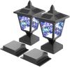 Garden & Patio Landscape Decoration Lighting Solar Post Lights 2 Pcs Set